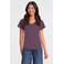 Anytime T-shirt met V-hals paars melange