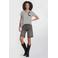 Anytime T-shirt met V-hals grijs melange