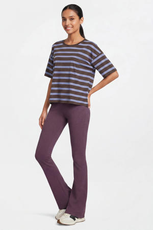 flare legging paars melange