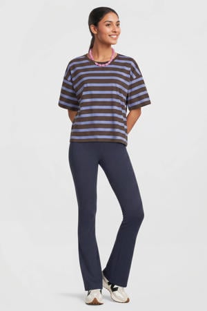 flared legging donkerblauw melange
