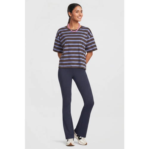 anytime flared legging donkerblauw melange afbeelding