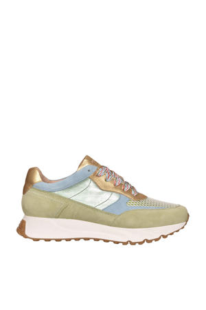 Fork  leren sneakers kaki