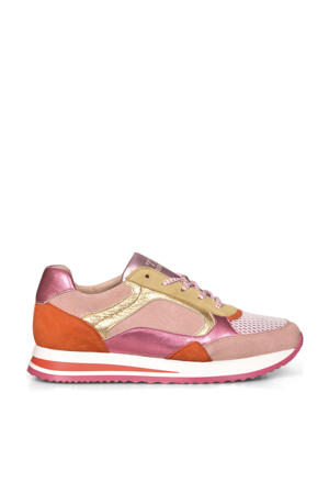 Daly  leren sneakers roze/oranje