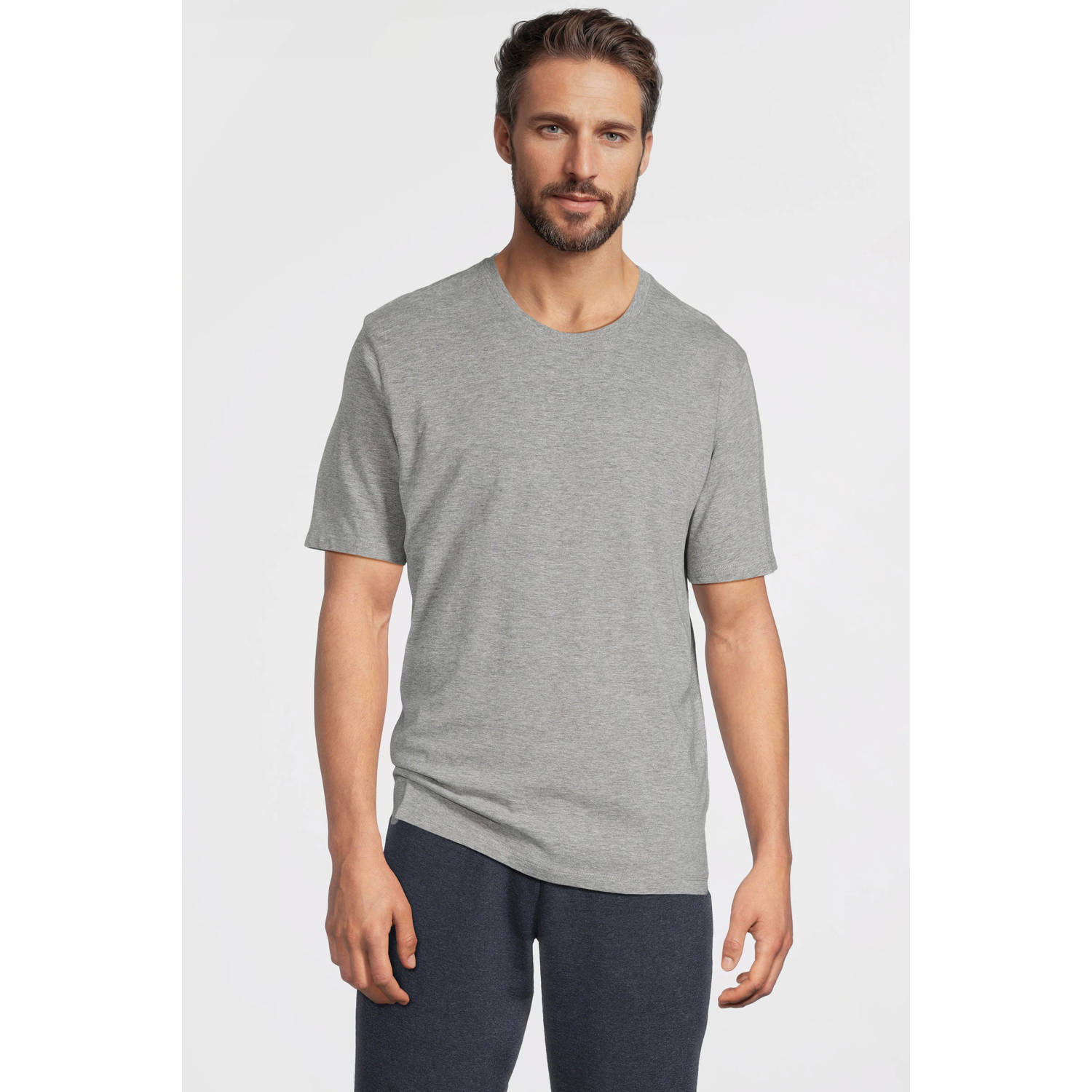 Anytime T-shirt grijs melange