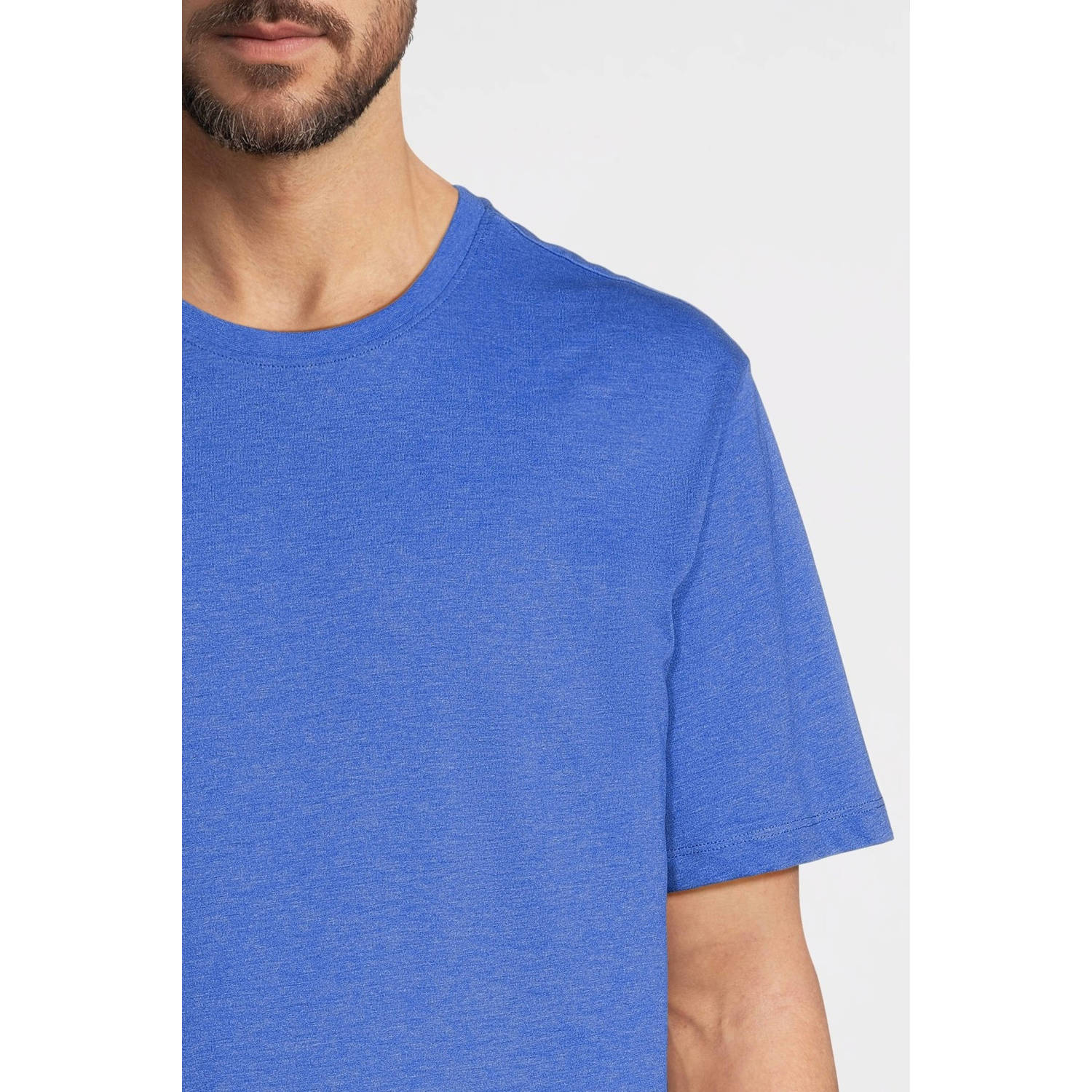 anytime T-shirt blauw melange