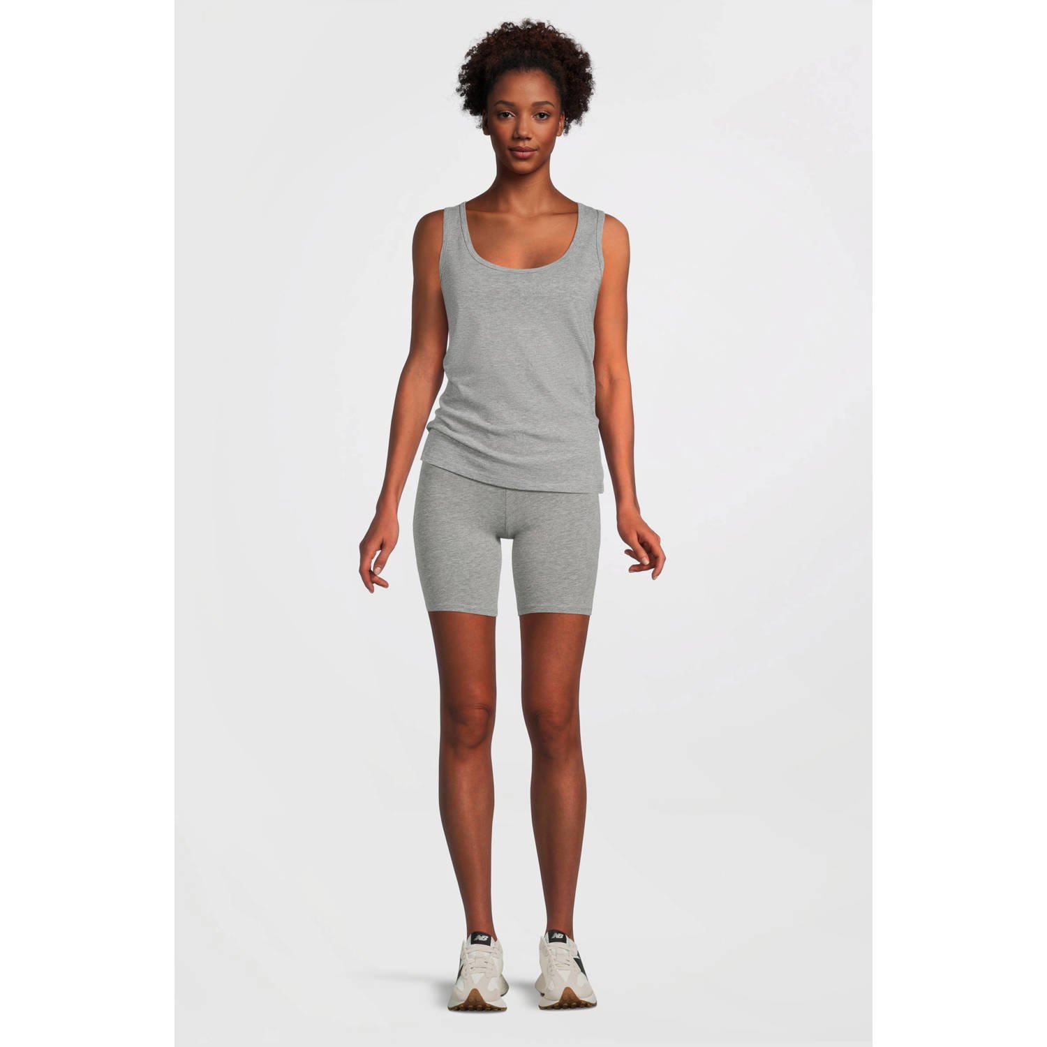 anytime cycling short grijs melange