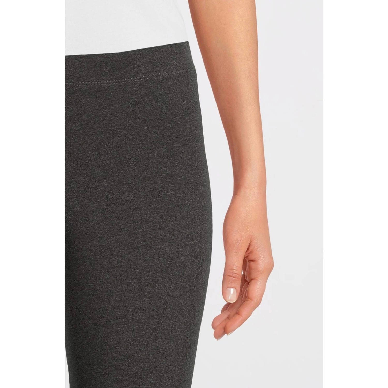 anytime capri legging donkergrijs melange