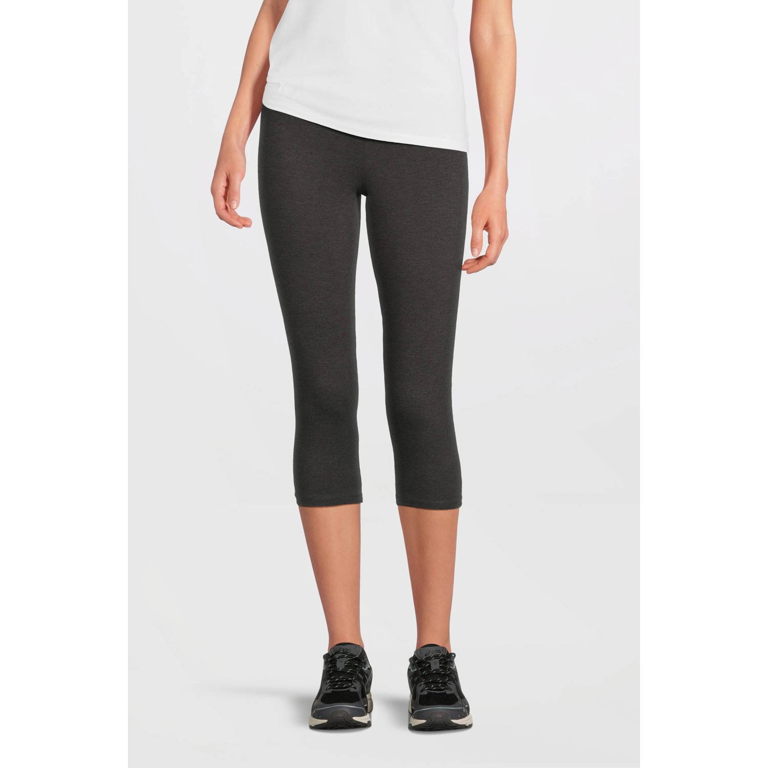 Anytime capri legging donkergrijs melange