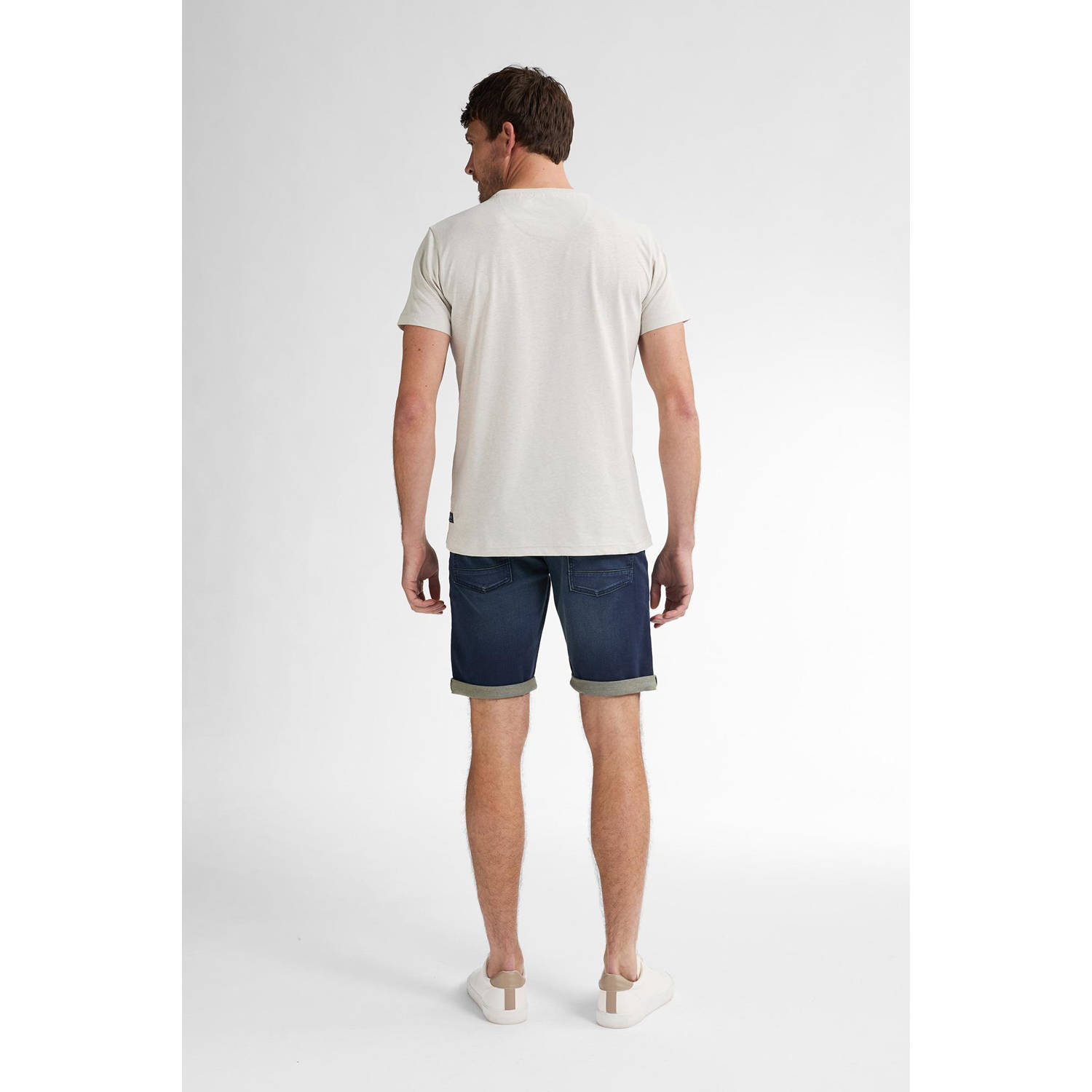 Petrol Industries denim slim denim short donkerblauw