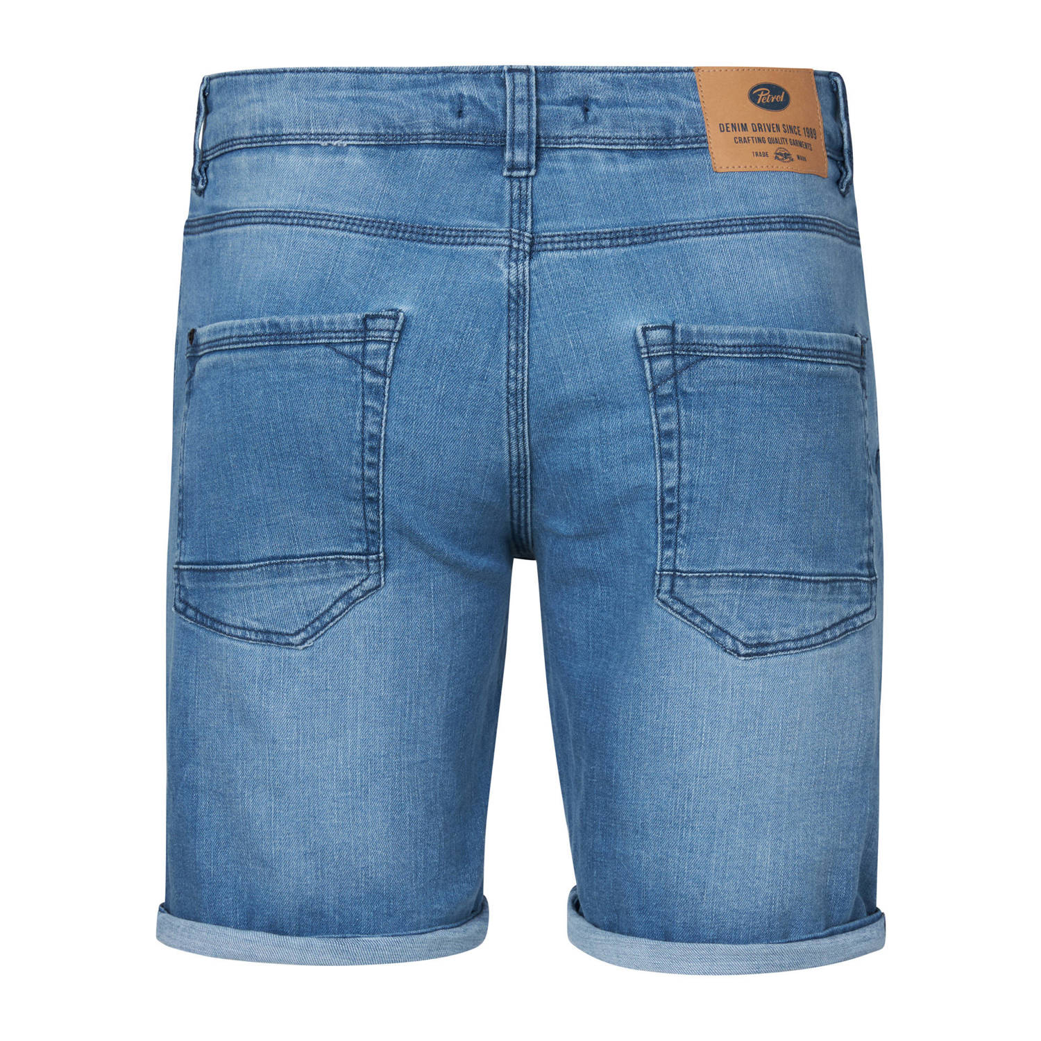 Petrol Industries denim regular short blauw
