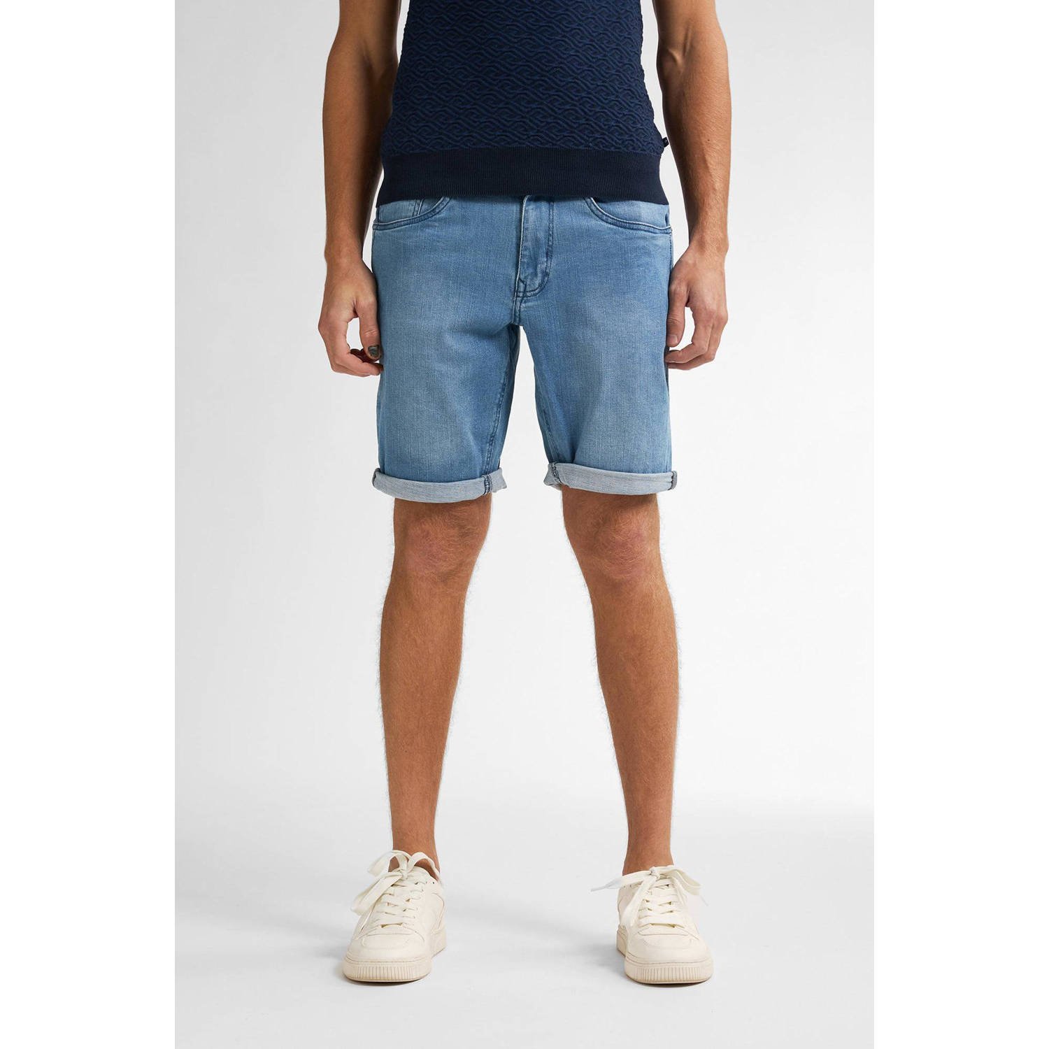 Petrol Industries denim regular short blauw