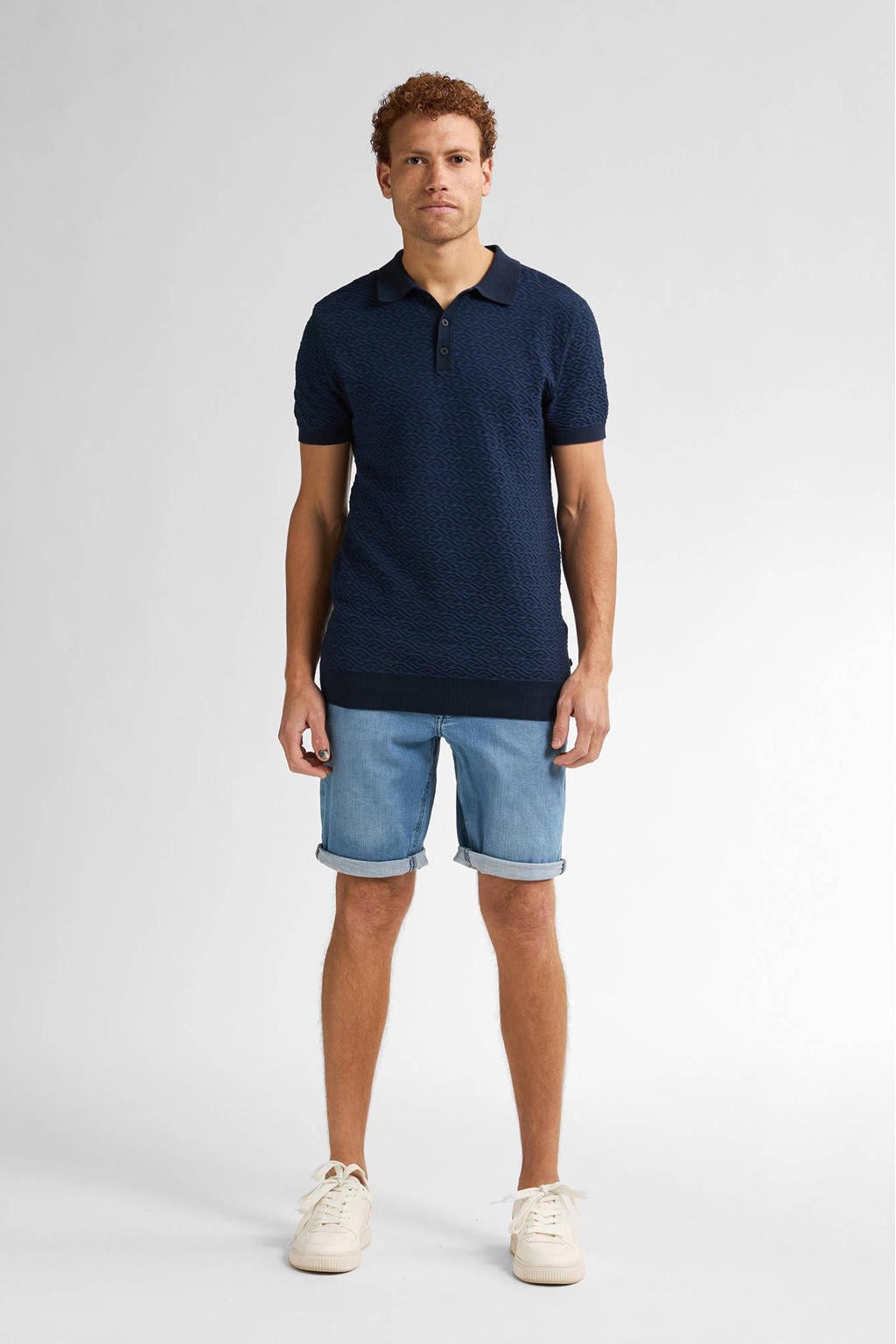 Petrol Industries denim regular short blauw