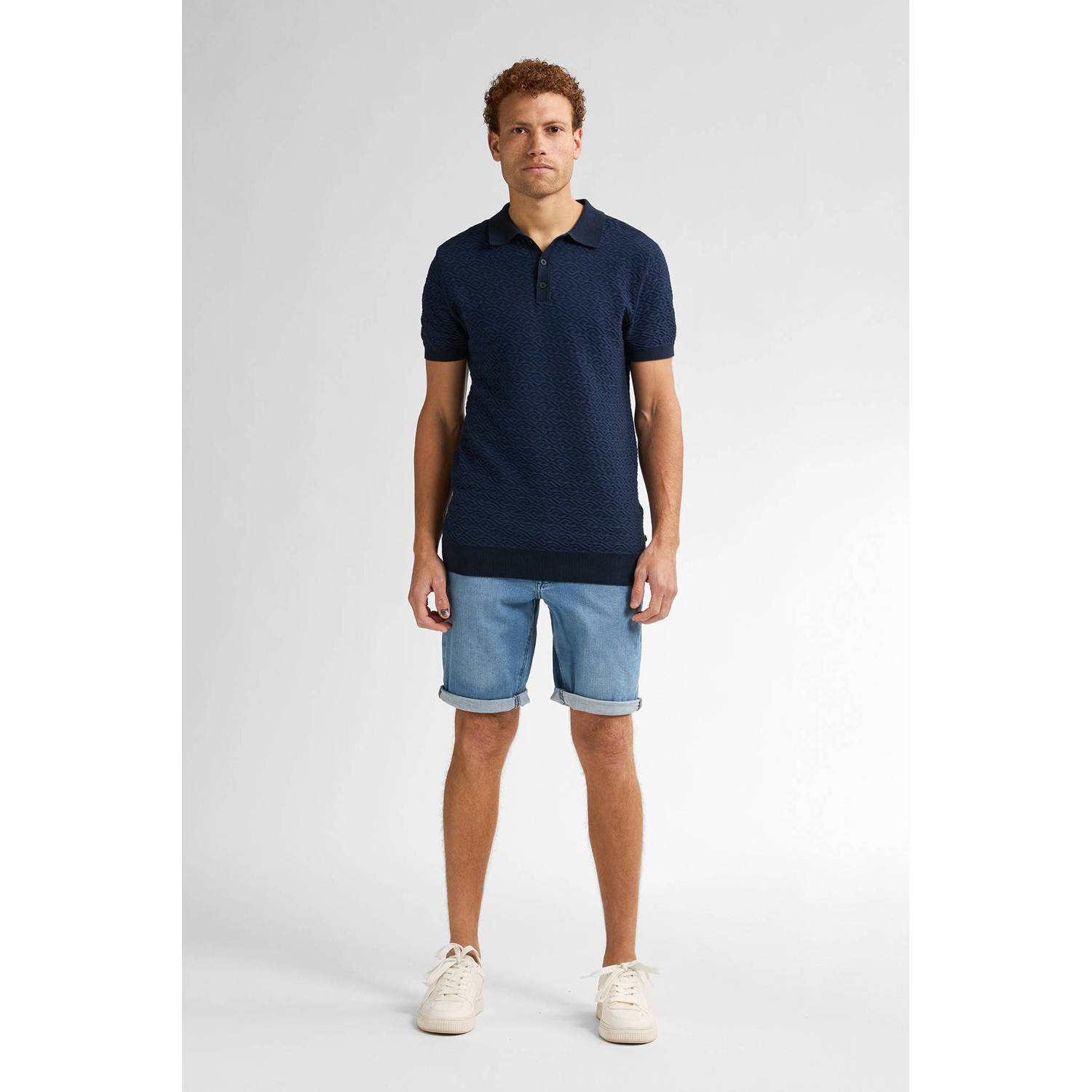 Petrol Industries denim regular short blauw