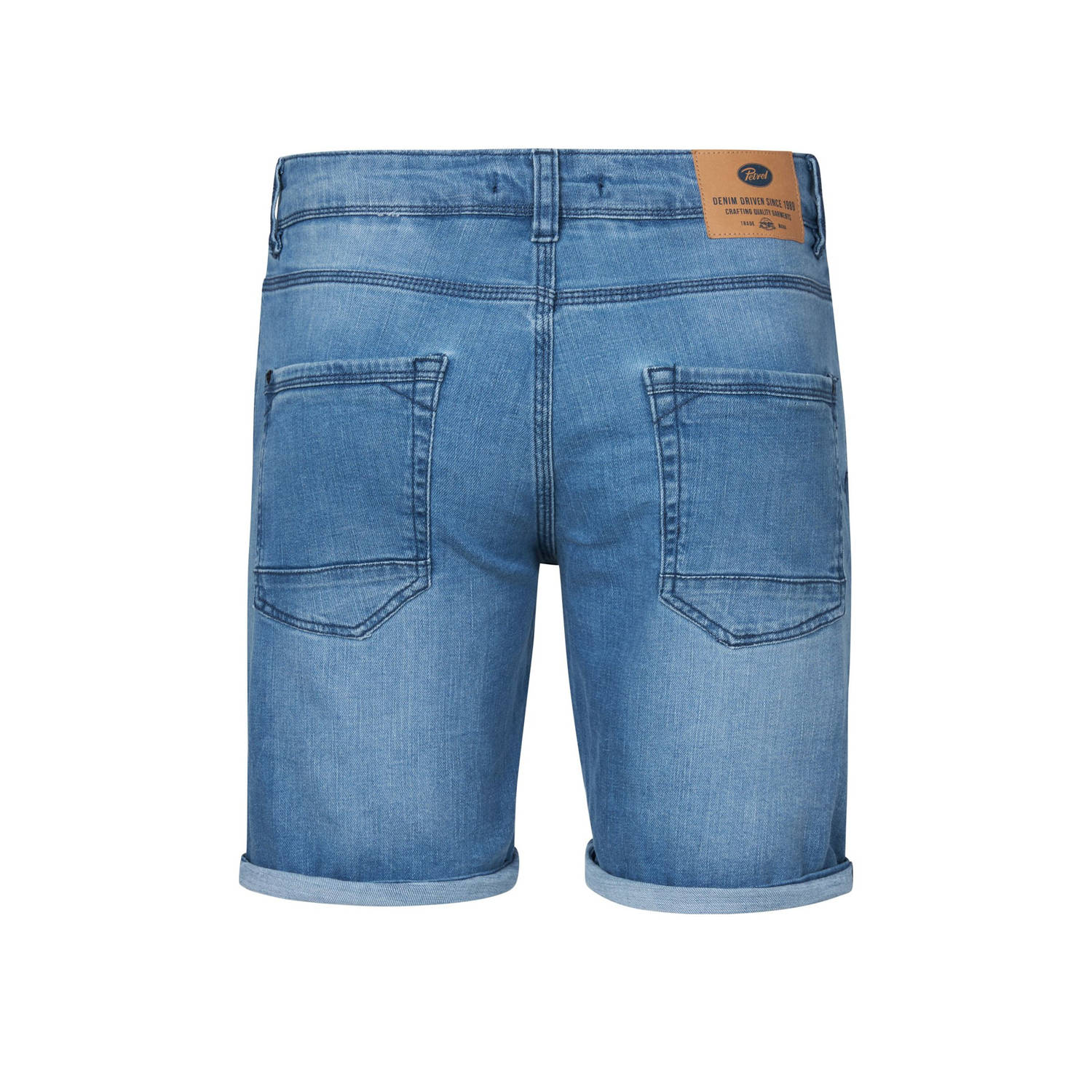 Petrol Industries denim tapered short blauw