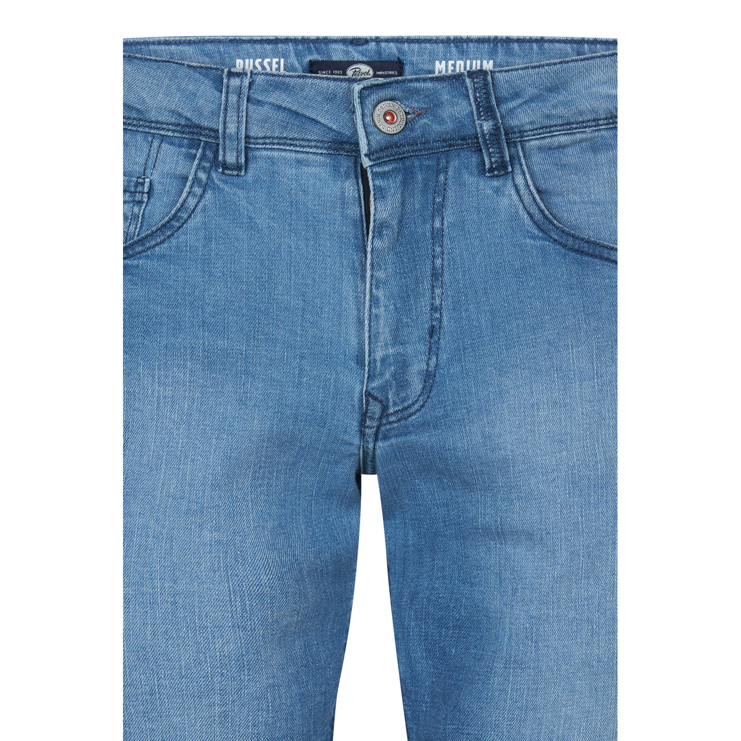 Petrol Industries denim tapered short blauw