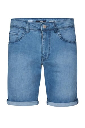 denim tapered short blauw