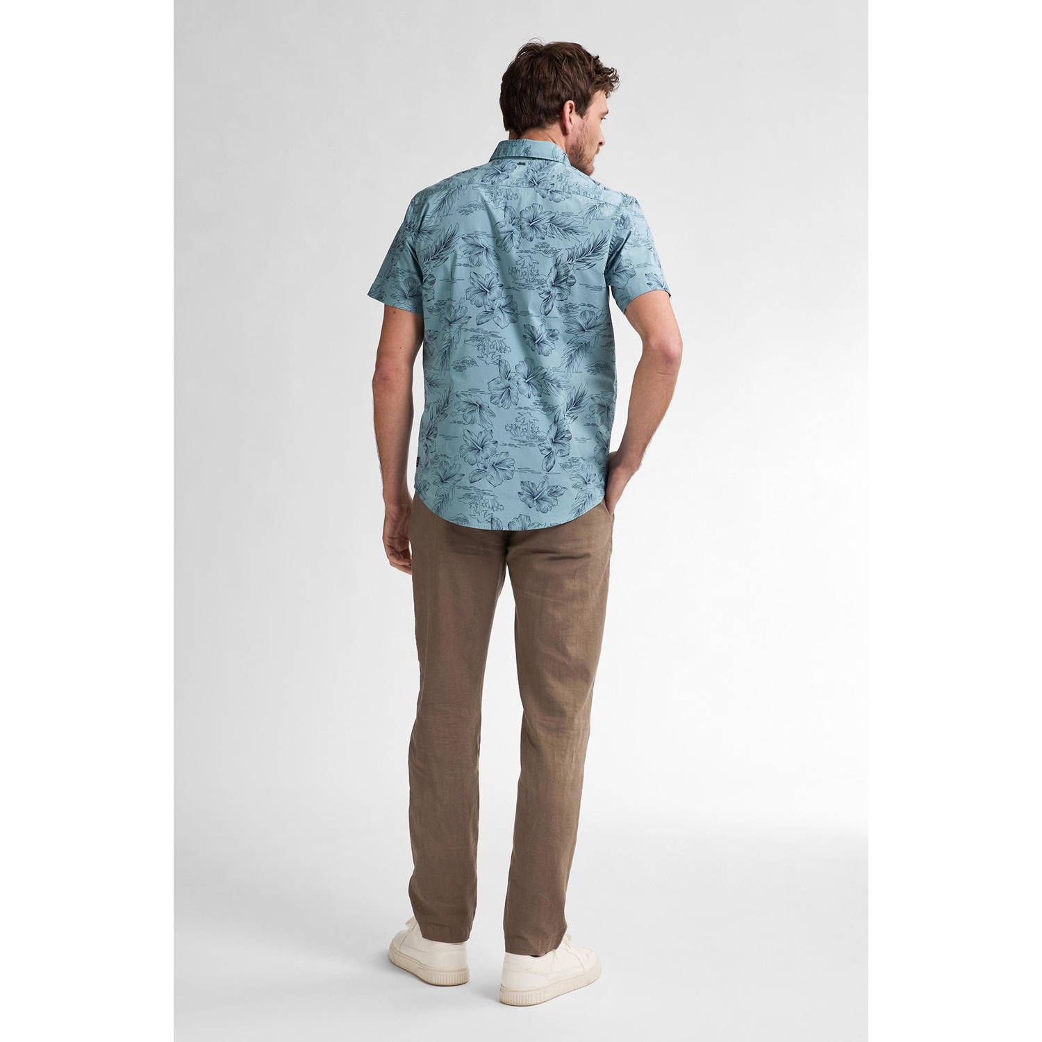 Petrol Industries casual overhemd blauw