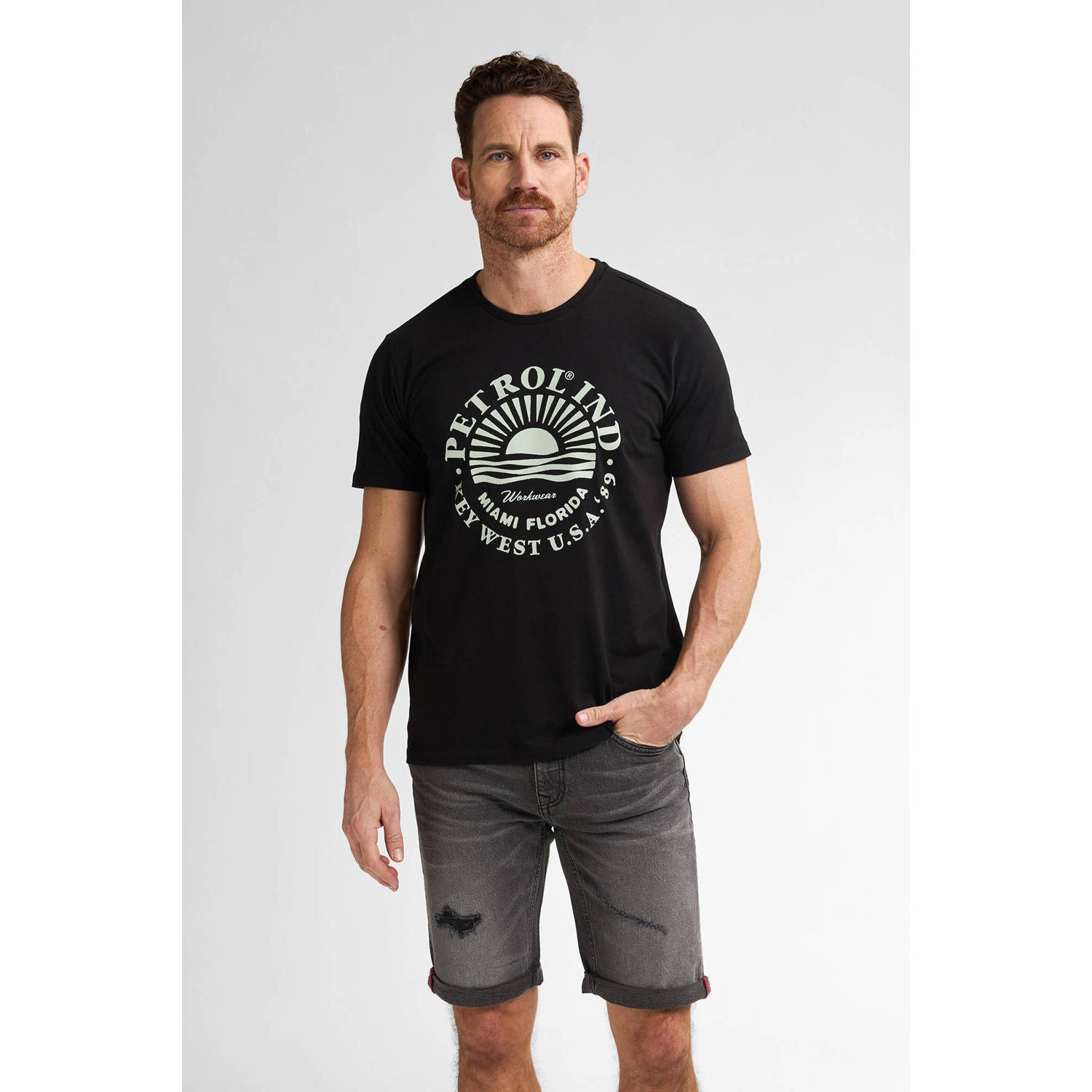 Petrol Industries T-shirt zwart
