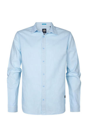 linnen casual overhemd blauw