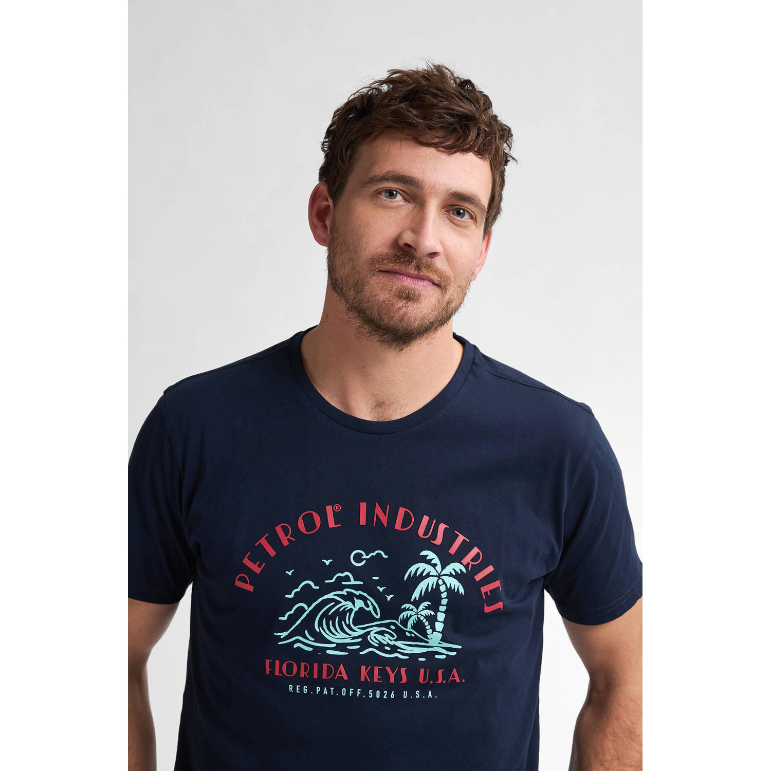 Petrol Industries T-shirt donkerblauw