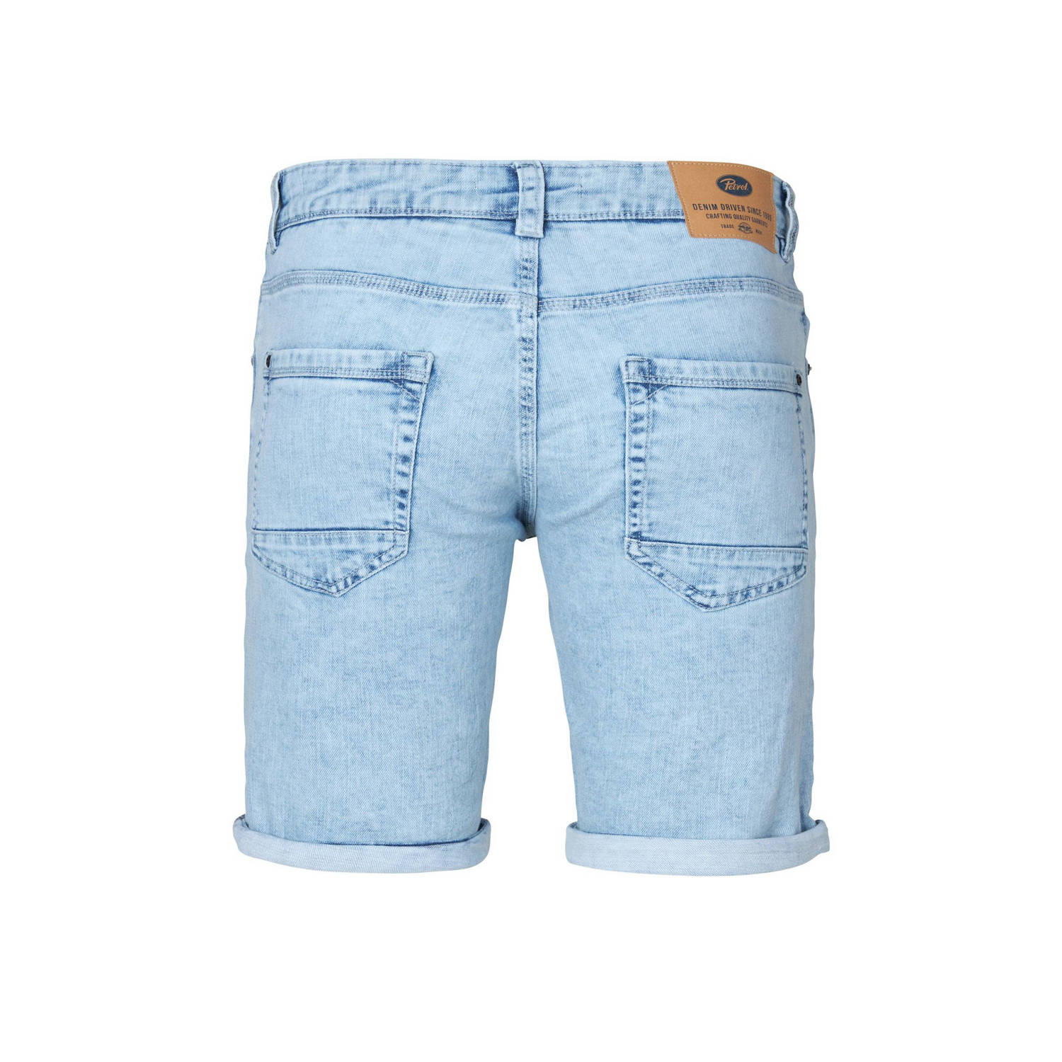 Petrol Industries denim tapered short blauw