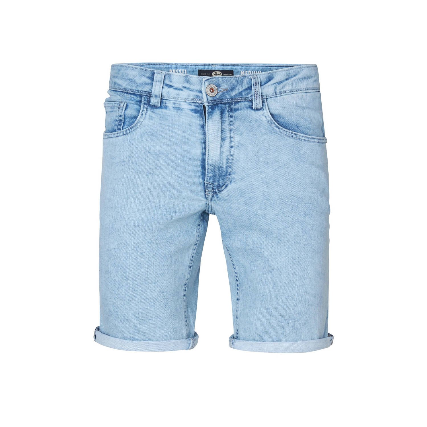 Petrol Industries denim tapered short blauw