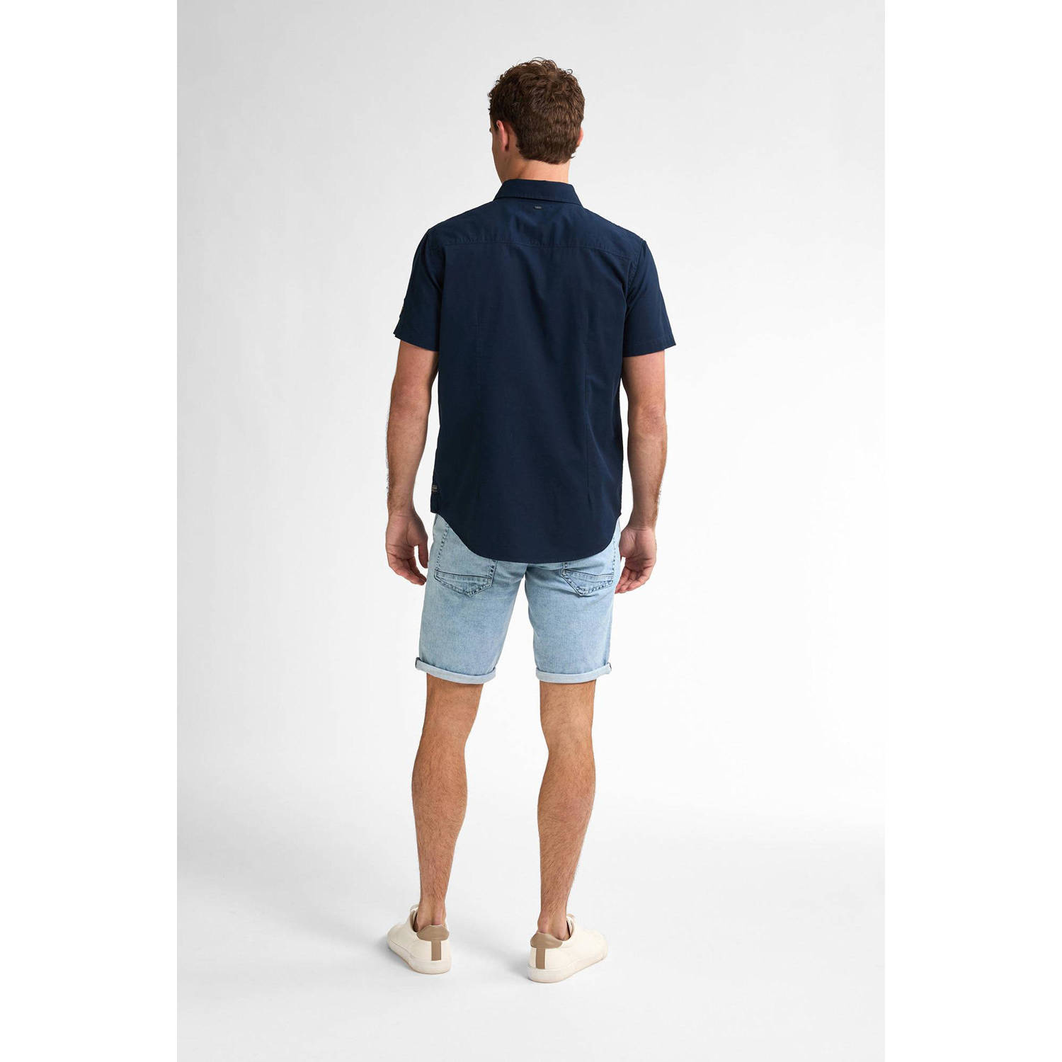 Petrol Industries casual overhemd blauw