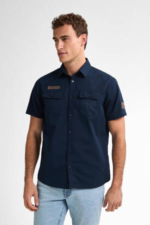 casual overhemd blauw