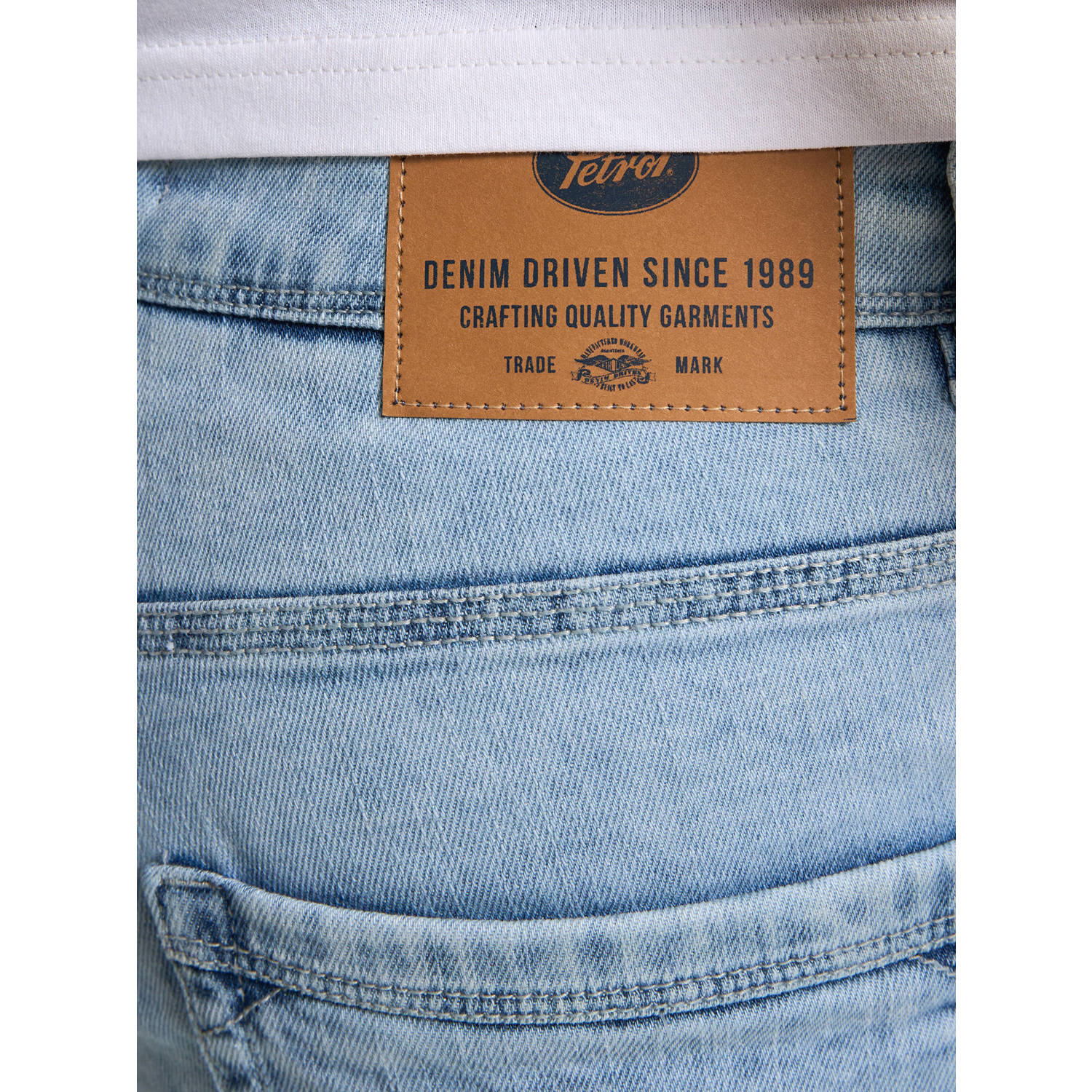 Petrol Industries denim regular short blauw