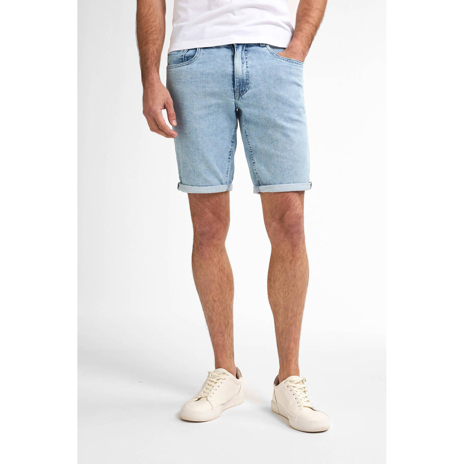 Petrol Industries denim regular short blauw