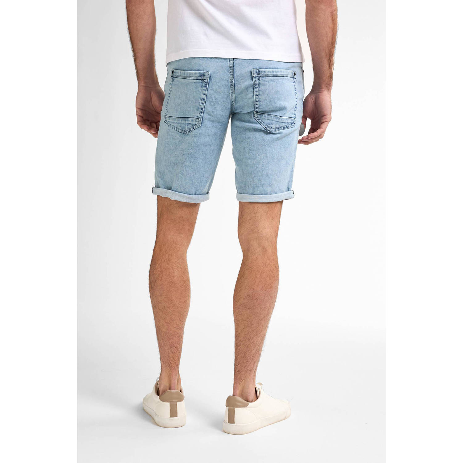 Petrol Industries denim regular short blauw