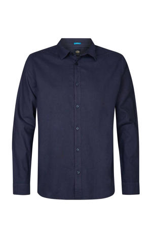 linnen casual overhemd blauw
