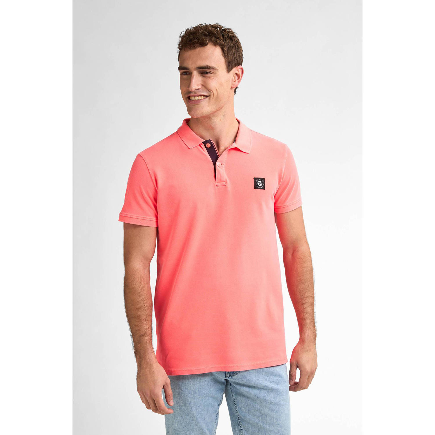 Petrol Industries regular polo koraalrood