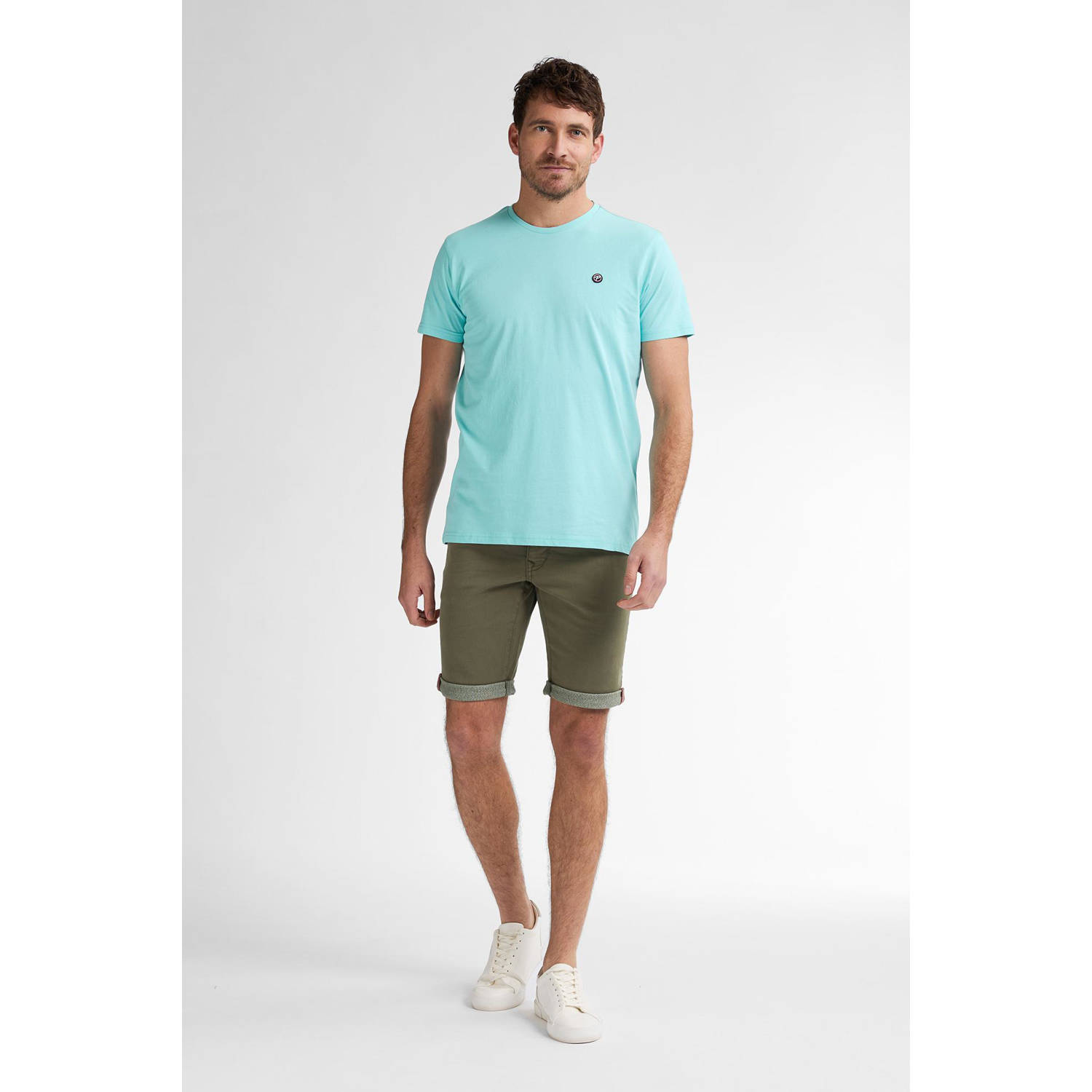 Petrol Industries denim slim denim short groen