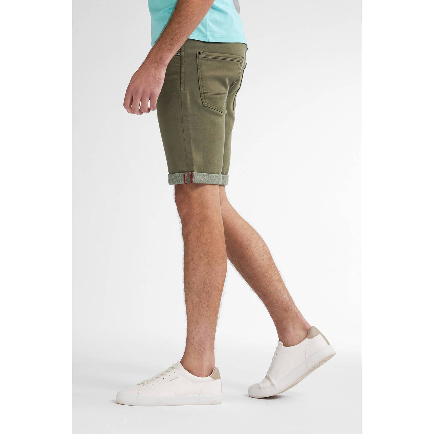 Petrol Industries denim slim denim short groen