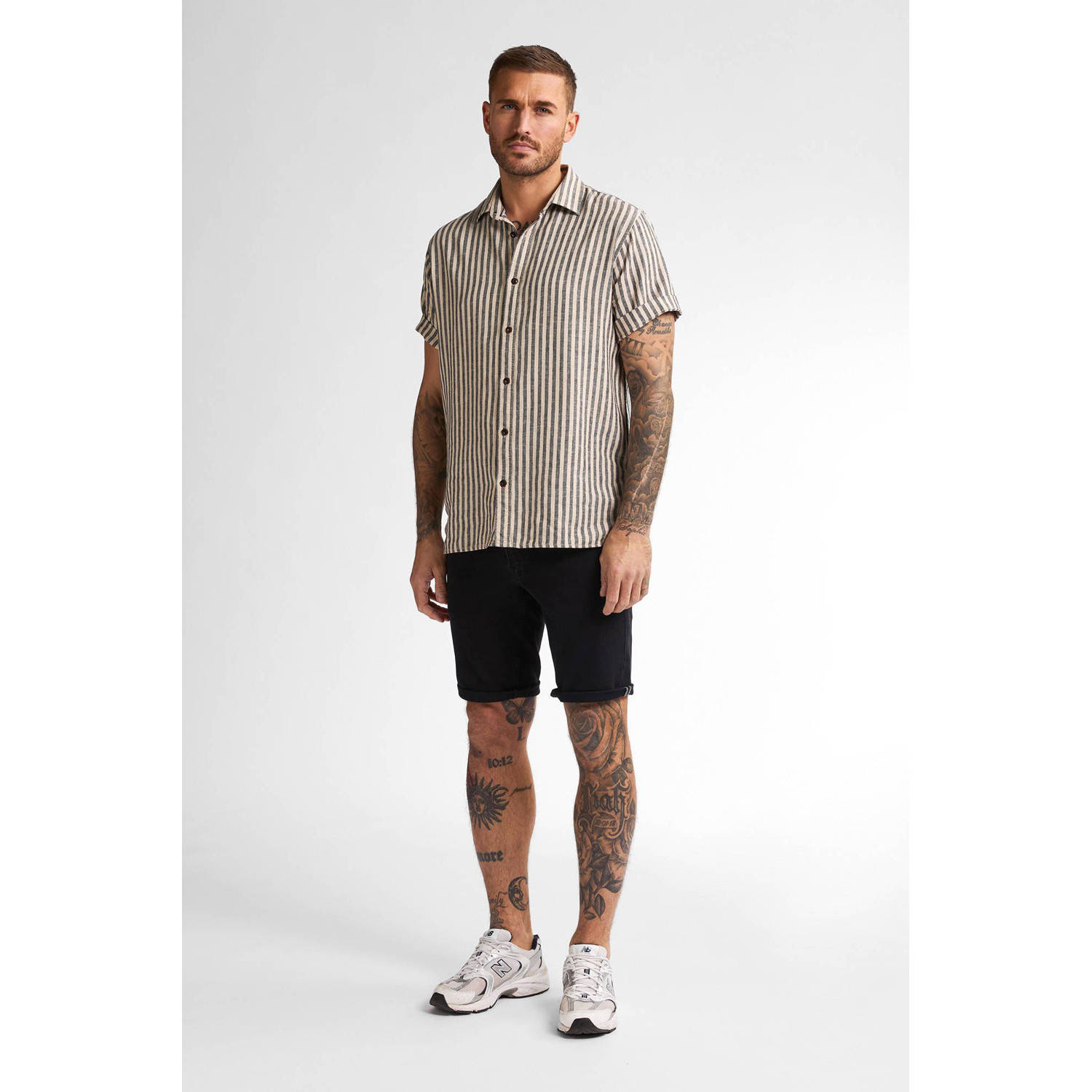 Petrol Industries denim regular short zwart
