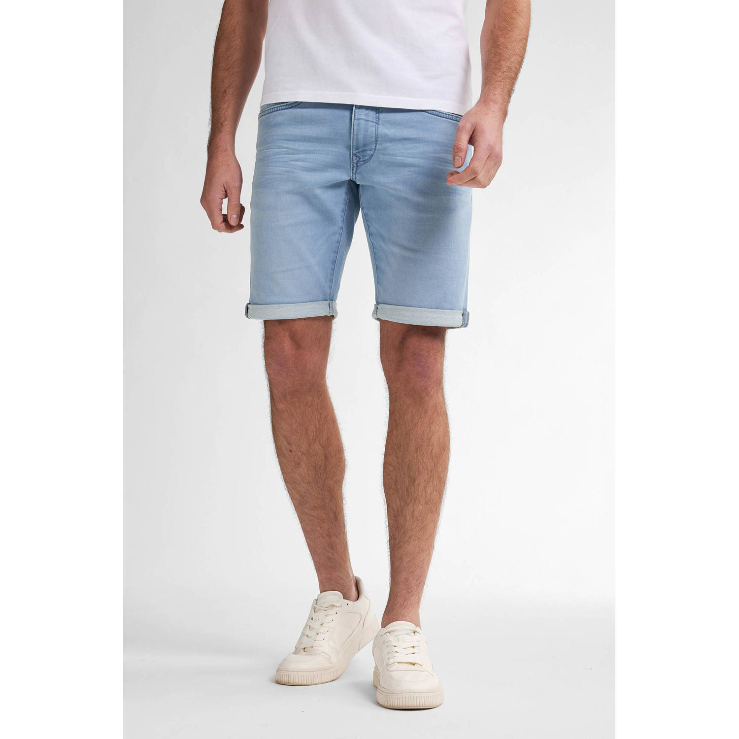 Petrol Industries denim slim denim short blauw