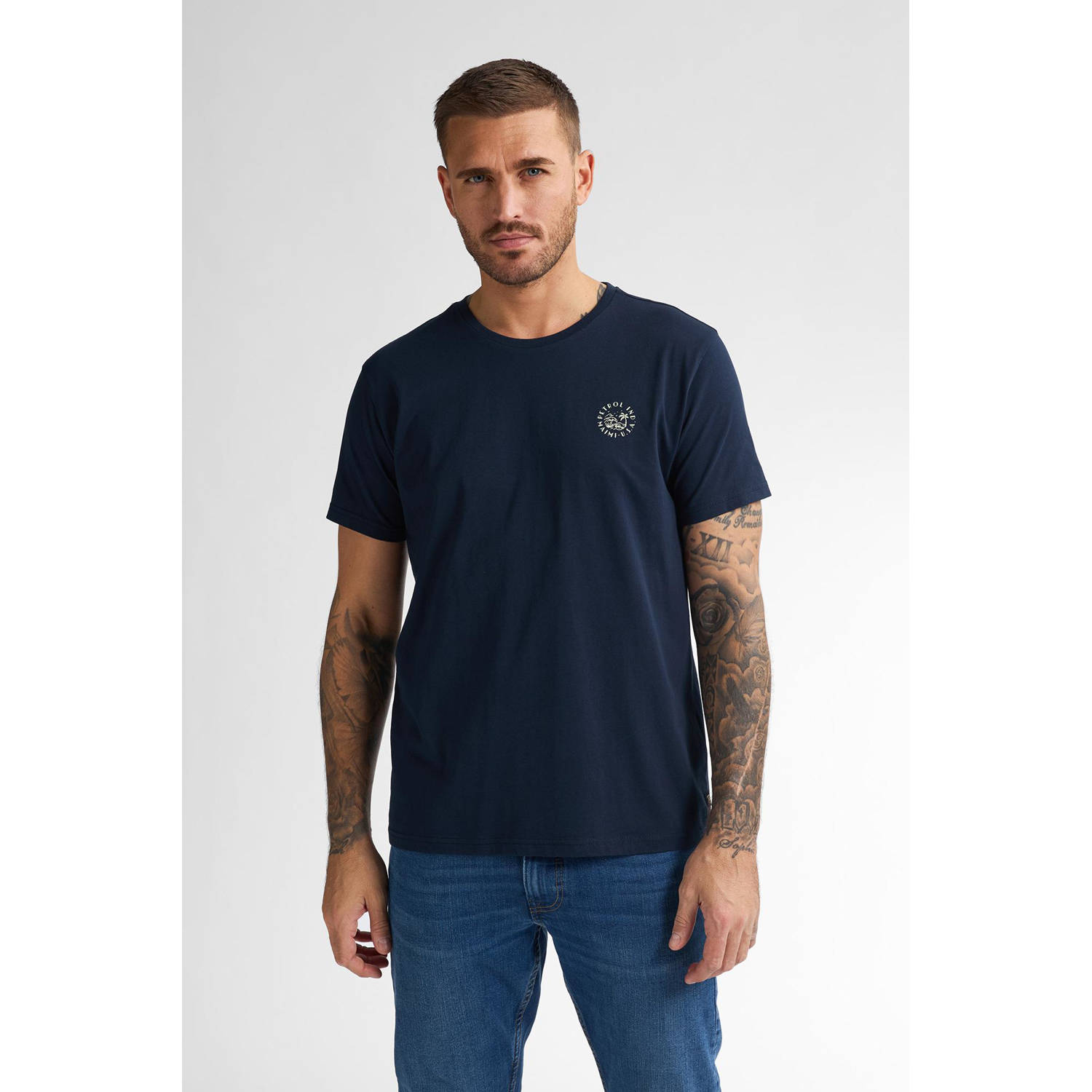 Petrol Industries T-shirt donkerblauw