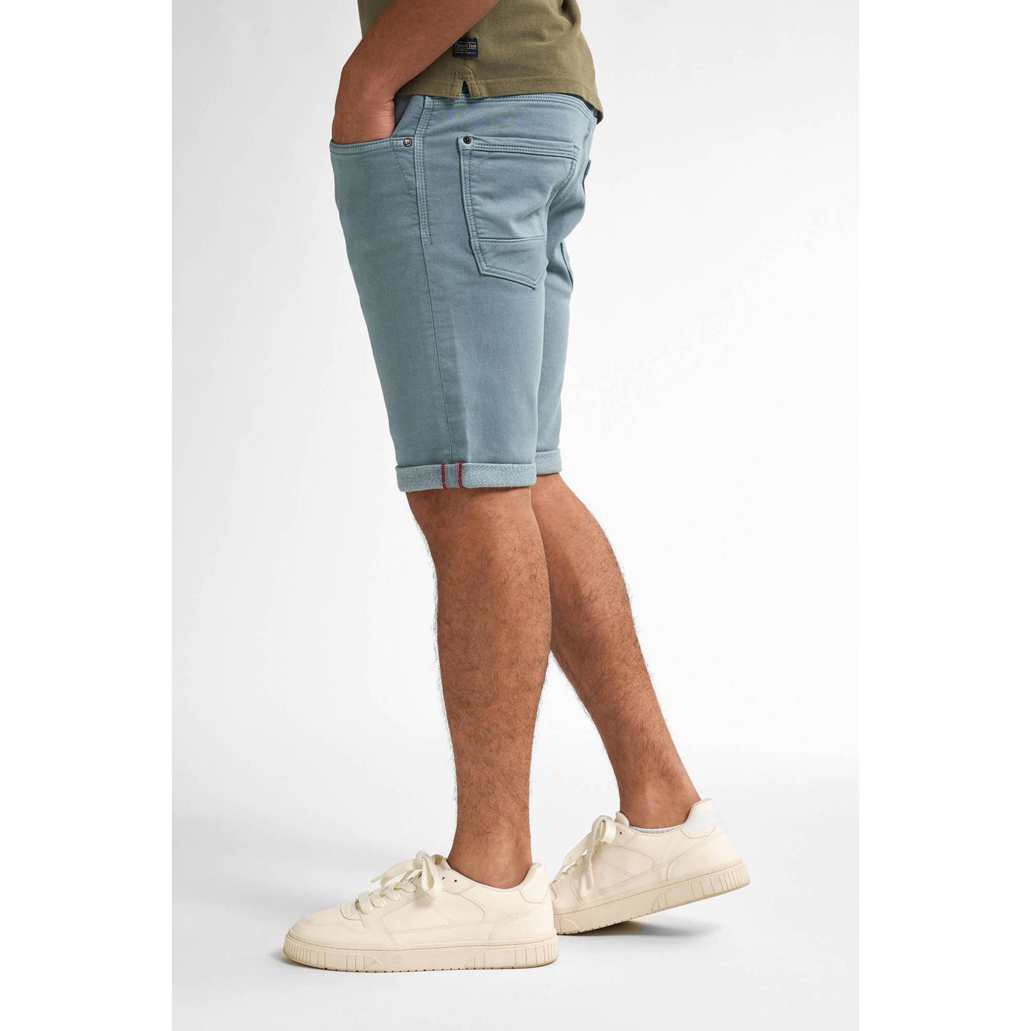 Petrol Industries denim slim denim short blauw