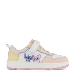 Stitch sneakers lichtroze