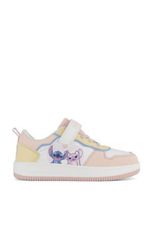 Stitch sneakers lichtroze