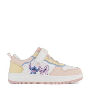 Stitch sneakers lichtroze