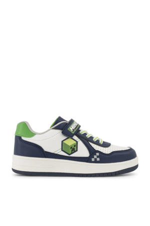   sneakers wit/donkerblauw