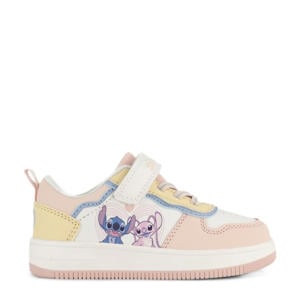 Stitch sneakers lichtroze