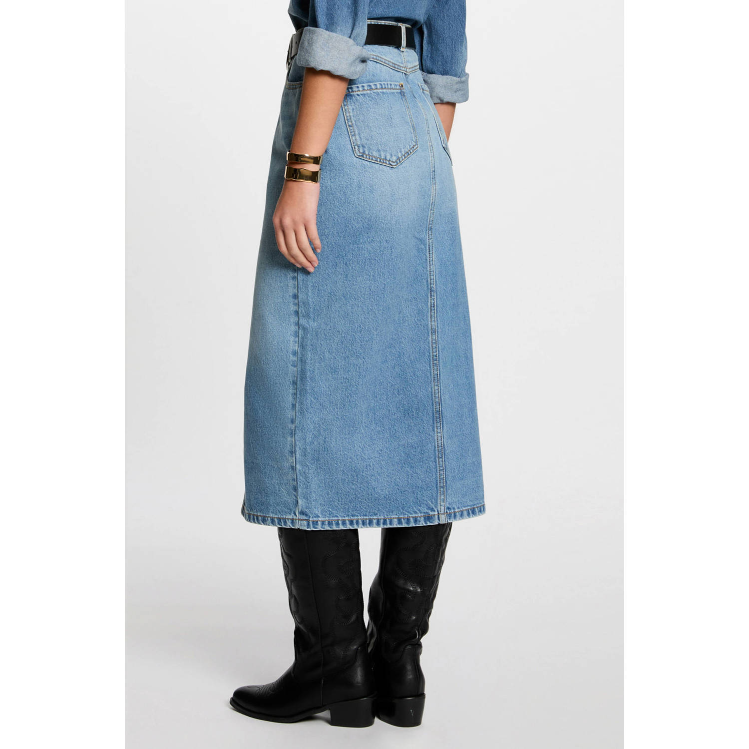 Morgan spijkerrok light blue denim