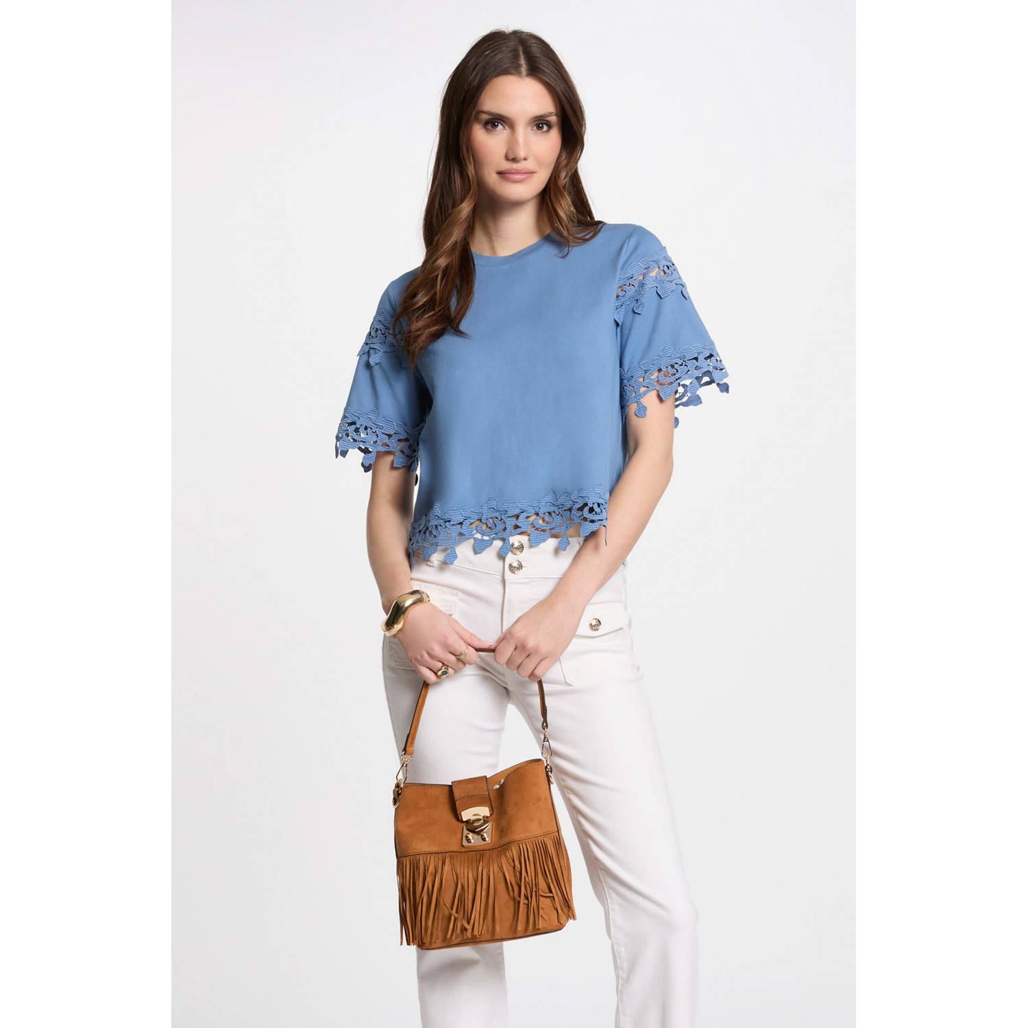 Morgan top blauw