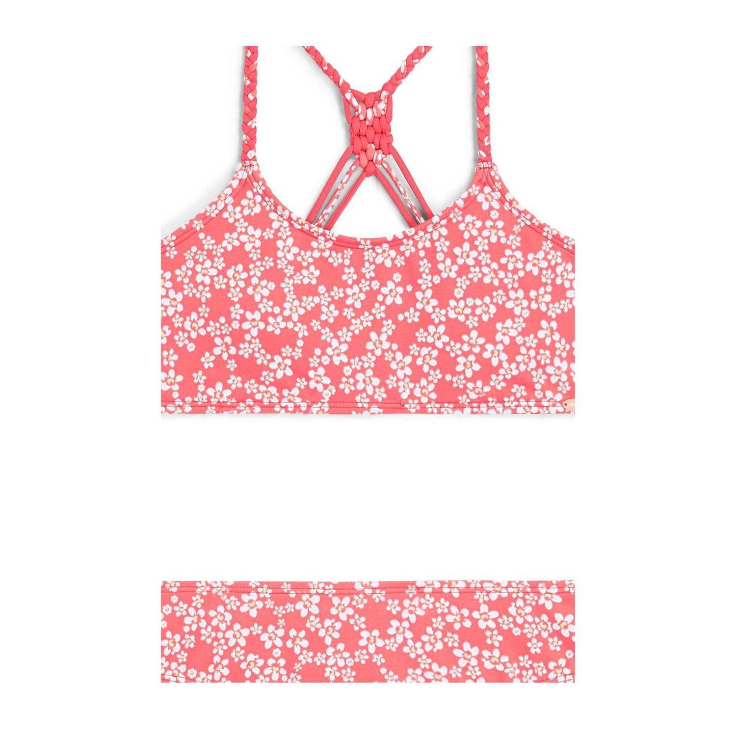 O'Neill crop bikini Tropics roze wit