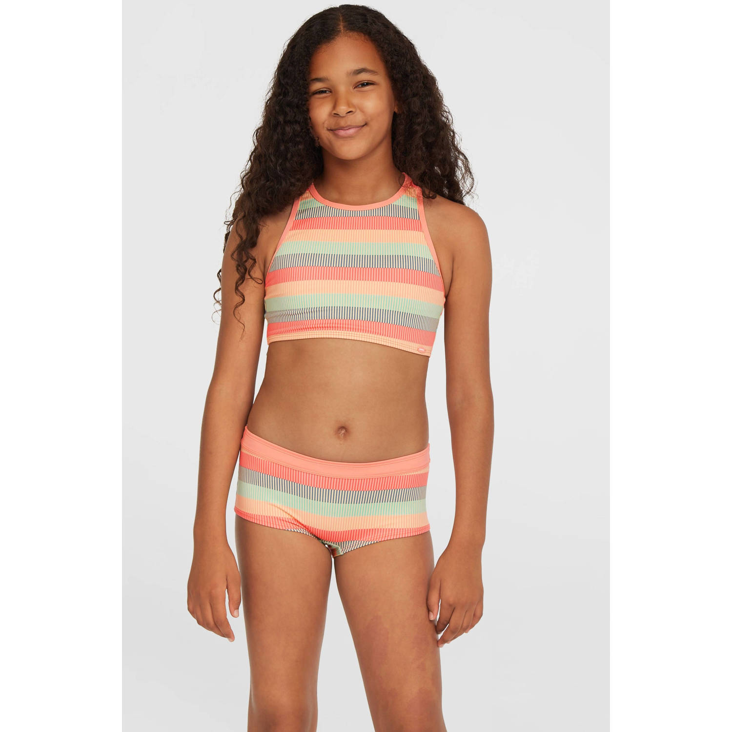 O'Neill crop bikini Cali Holiday oranje blauw