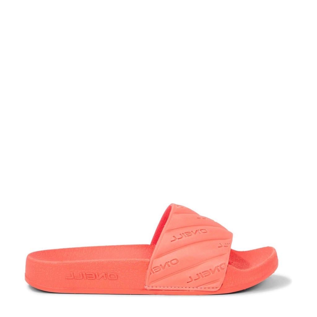 Koraalrode meisjes O'Neill badslippers van 100% ethyleenvinylacetaat