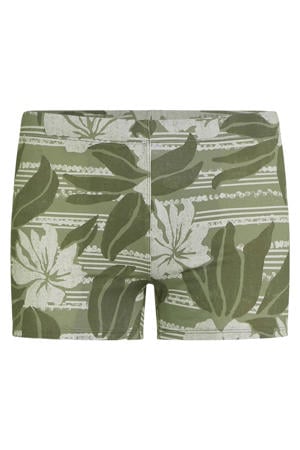 zwemboxer Floral groen